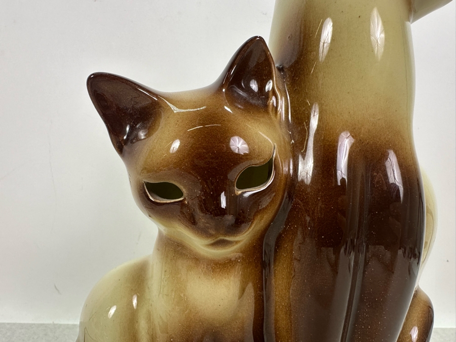 Vintage MCM Howard Kron Siamese Cat TV Lamp 9'W X 13'H [Photo 7]