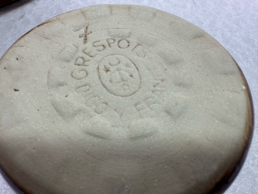 Vintage Grespots Digoin France Stoneware Nesting Bowls 3.25'W To 7.5'W [Photo 5]