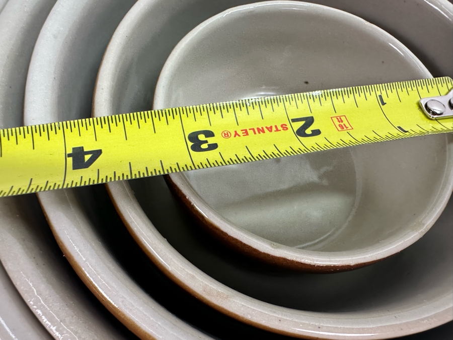 Vintage Grespots Digoin France Stoneware Nesting Bowls 3.25'W To 7.5'W [Photo 6]