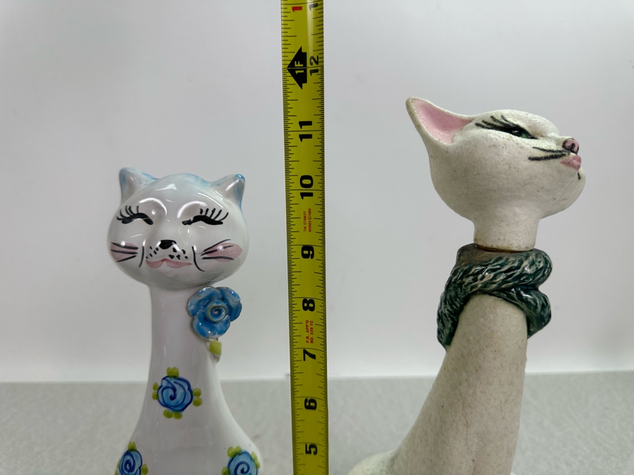 Vintage Italian Ceramic Cat Piggy Bank & Vintage MCM Potted Priscilla Cat Liquor Decanter 11.5'H [Photo 8]