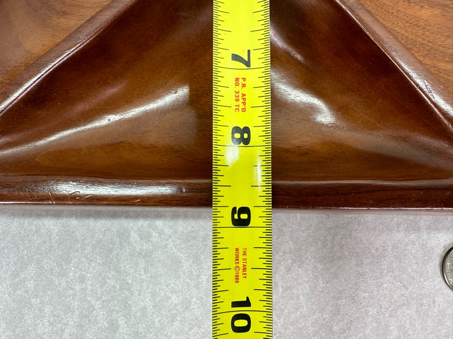 Vintage Carved Wooden Divided Serving Tray 17.5'W X 9'D X 2'H [Photo 6]