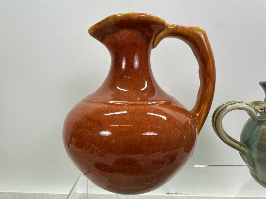 Vintage Artist Signed Studio Pottery Pitchers, Vases And Boxes Largest Pitcher Is 7'H [Photo 8]