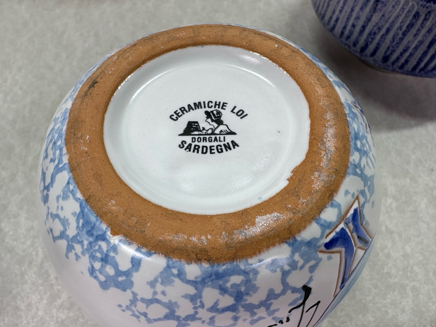 Vintage Artist Signed Studio Pottery Pitchers, Vases And Boxes Largest Pitcher Is 7'H [Photo 11]