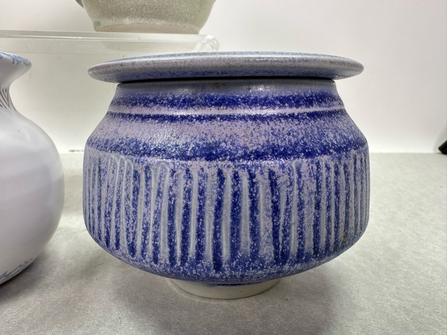 Vintage Artist Signed Studio Pottery Pitchers, Vases And Boxes Largest Pitcher Is 7'H [Photo 6]