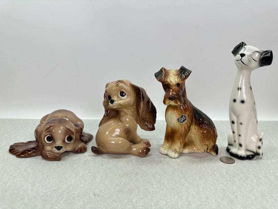 Four Vintage Animal Figurines: (2) Freeman-McFarlin, (1) Royal Copley ...