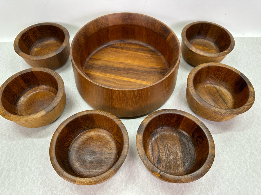 Vintage Dansk Teak Salad Bowl Set 10.5'W [Photo 2]