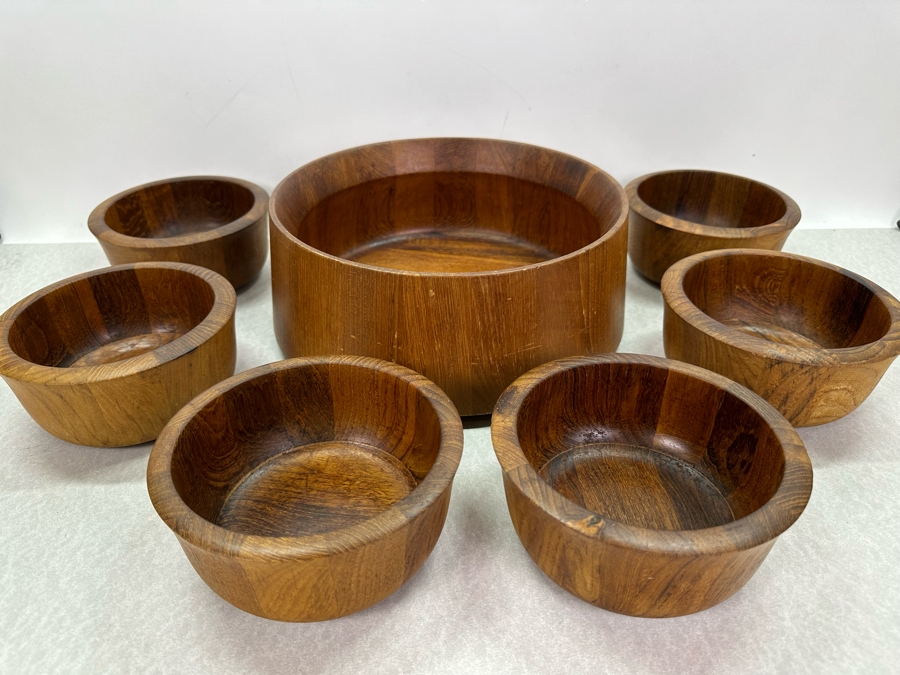 Vintage Dansk Teak Salad Bowl Set 10.5'W [Photo 3]