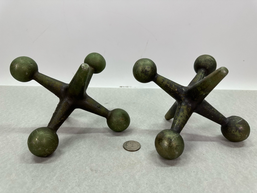 Vintage MCM Bill Curry Style Jack Jax Bookends Made In Japan 7.5'W [Photo 3]