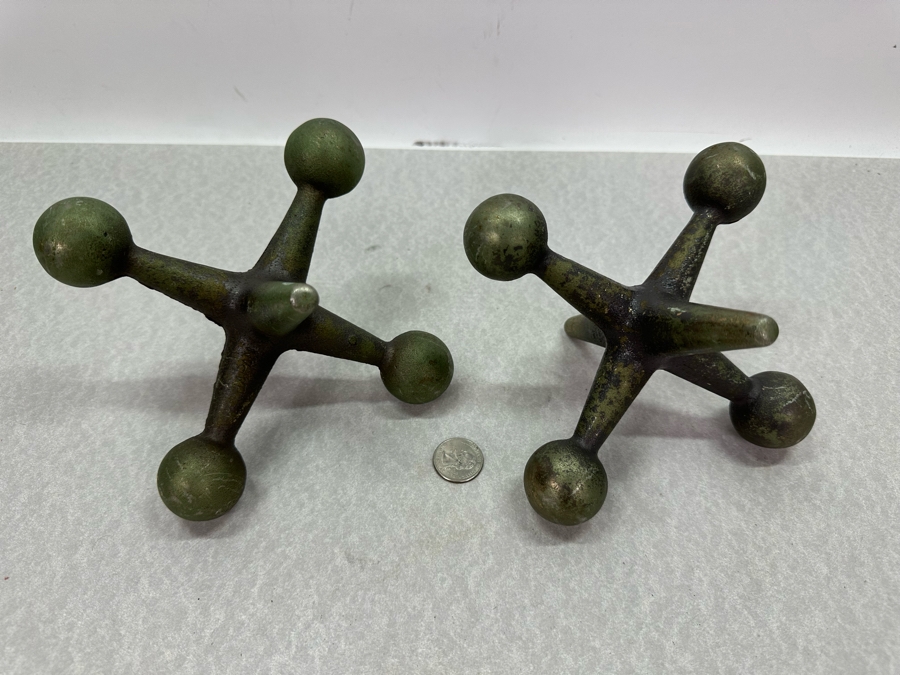 Vintage MCM Bill Curry Style Jack Jax Bookends Made In Japan 7.5'W [Photo 4]