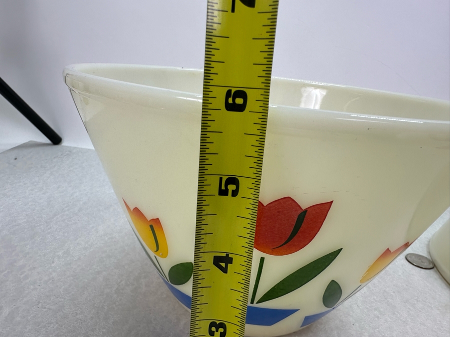 Pair Of Vintage Fire King Oven Ware Mixing Bowls 9.5'W X 6'H [Photo 7]