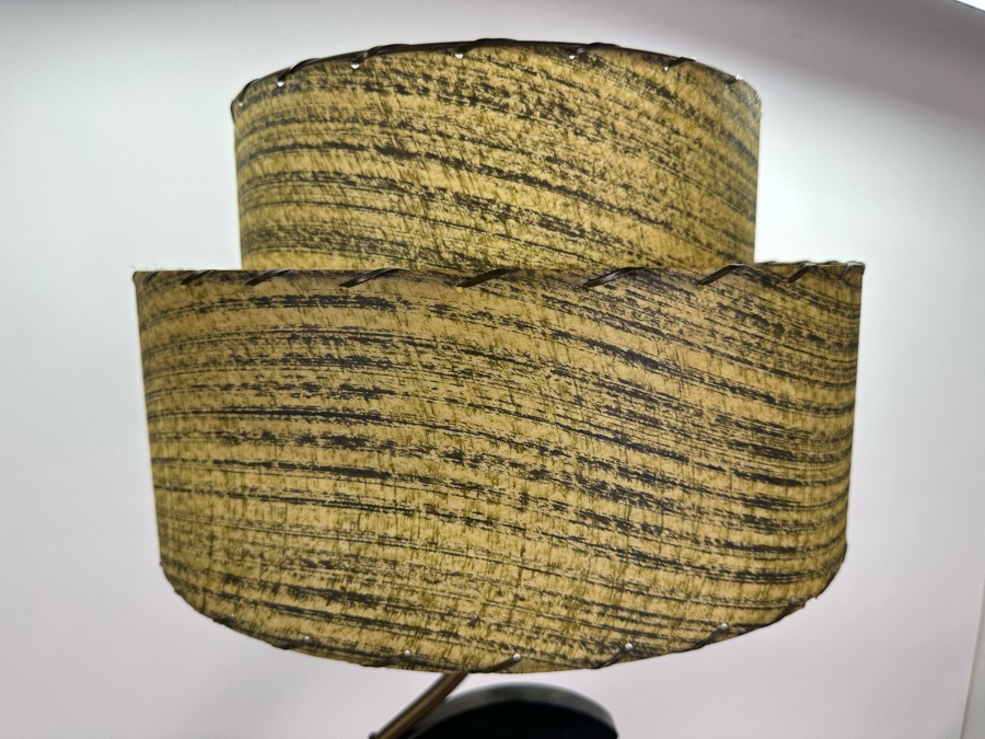 Vintage Mid-Century Modern Atomic Wood & Metal Table Lamp - Needs New Electrical Plug 30'H [Photo 4]