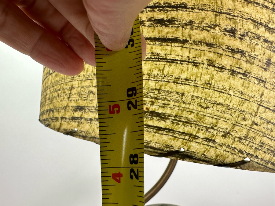 Vintage Mid-Century Modern Atomic Wood & Metal Table Lamp - Needs New Electrical Plug 30'H [Photo 7]