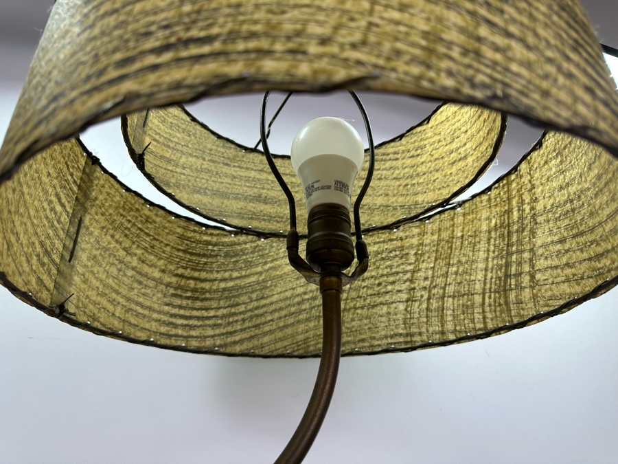 Vintage Mid-Century Modern Atomic Wood & Metal Table Lamp - Needs New Electrical Plug 30'H [Photo 5]