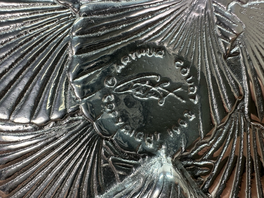 Arthur Court Seashell Metal Bowl 14'W With EKCO Prince Stainless Steel Salad Serving Set [Photo 6]