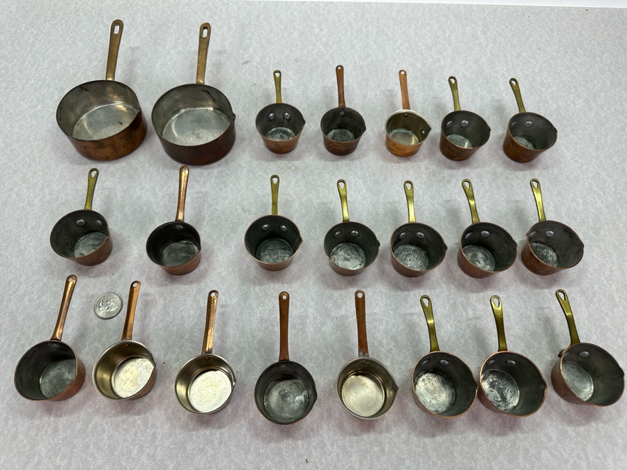 Collection Small Copper Cups With Handles: Hammacher Schlemmer, Country Kitchen & Made In Japan [Photo 2]