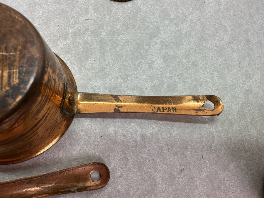 Collection Small Copper Cups With Handles: Hammacher Schlemmer, Country Kitchen & Made In Japan [Photo 11]