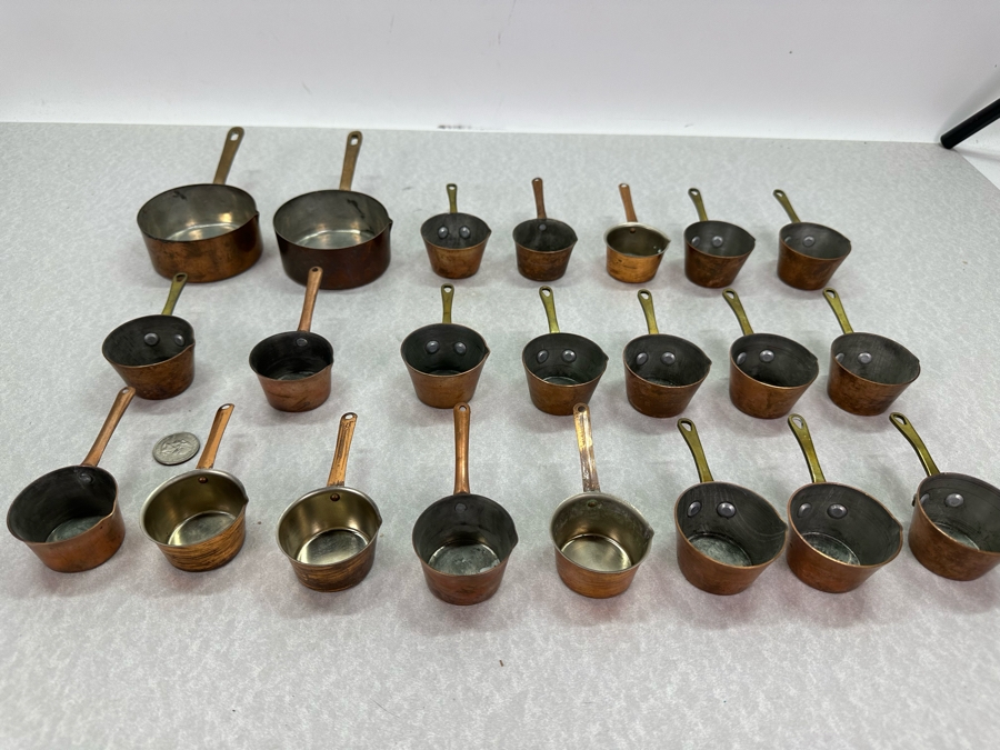 Collection Small Copper Cups With Handles: Hammacher Schlemmer, Country Kitchen & Made In Japan [Photo 3]