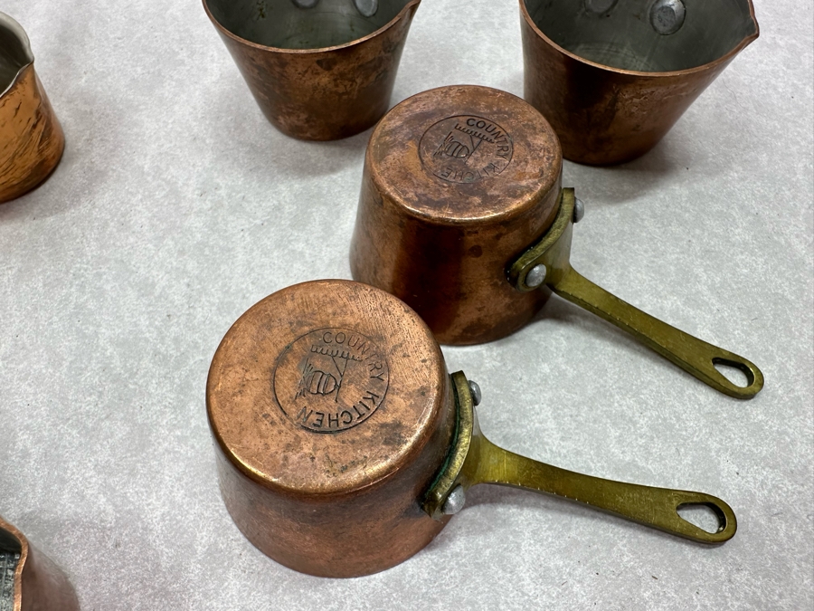 Collection Small Copper Cups With Handles: Hammacher Schlemmer, Country Kitchen & Made In Japan [Photo 10]