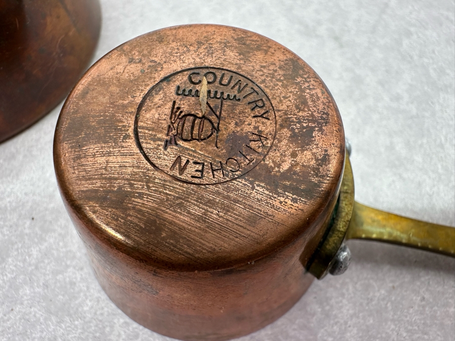 Collection Small Copper Cups With Handles: Hammacher Schlemmer, Country Kitchen & Made In Japan [Photo 9]