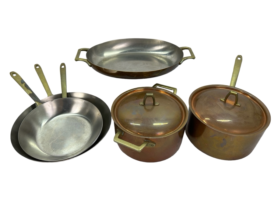 Vintage Paul Revere Copper Pots, Pans & Skillets