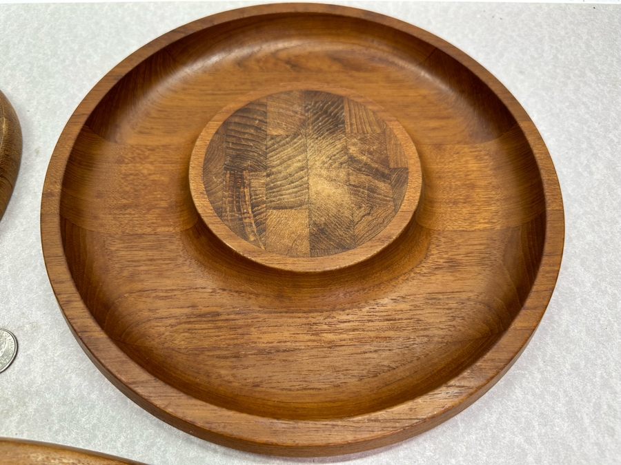 (3) Dansk Denmark Wooden Serving Trays Largest Is 17.5'W [Photo 4]