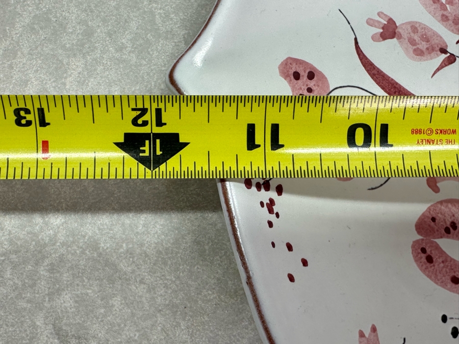 Rare Vintage Hand Painted Faience Cermaic Plate By Stig Lindberg For Gustavsberg Sweden 12' X 8' [Photo 7]