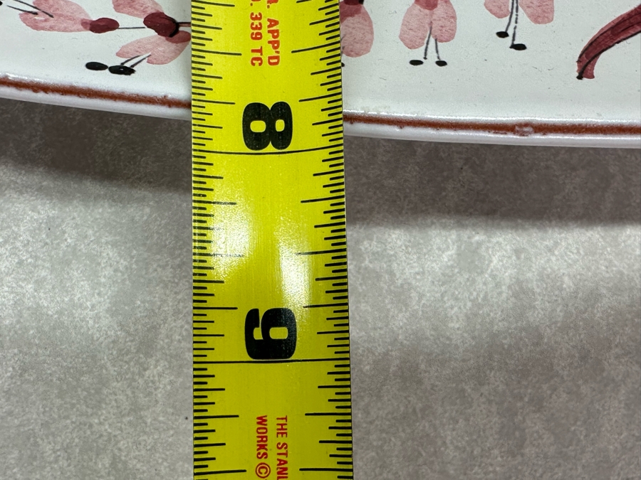 Rare Vintage Hand Painted Faience Cermaic Plate By Stig Lindberg For Gustavsberg Sweden 12' X 8' [Photo 8]