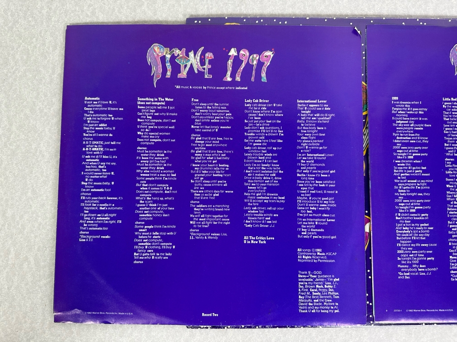Vintage Prince 1999 Double Album Vinyl Record With $19.99 Price Tag [Photo 3]