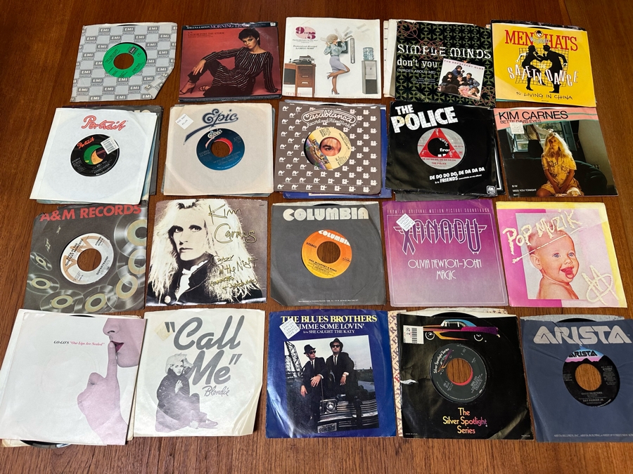 Collection Of Vintage 45rpm Vinyl Records