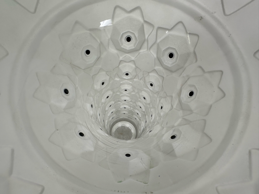 Stunning Vintage Art Glass Vase In The Style Of Lalique 10W X 10H [Photo 2]