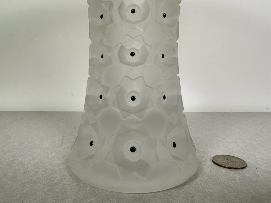 Stunning Vintage Art Glass Vase In The Style Of Lalique 10W X 10H [Photo 5]