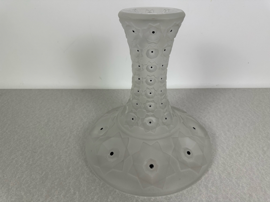 Stunning Vintage Art Glass Vase In The Style Of Lalique 10W X 10H [Photo 10]