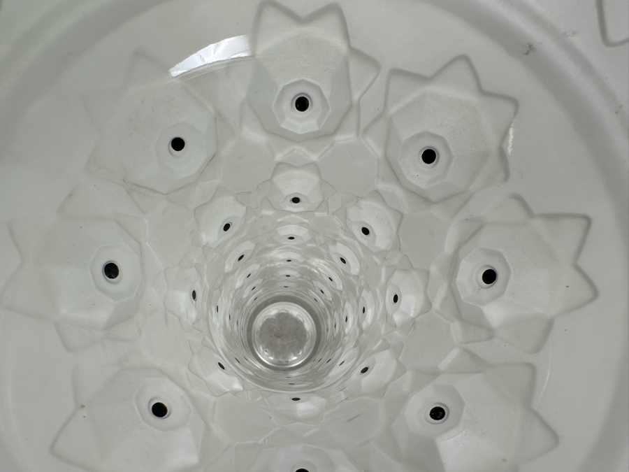 Stunning Vintage Art Glass Vase In The Style Of Lalique 10W X 10H [Photo 8]