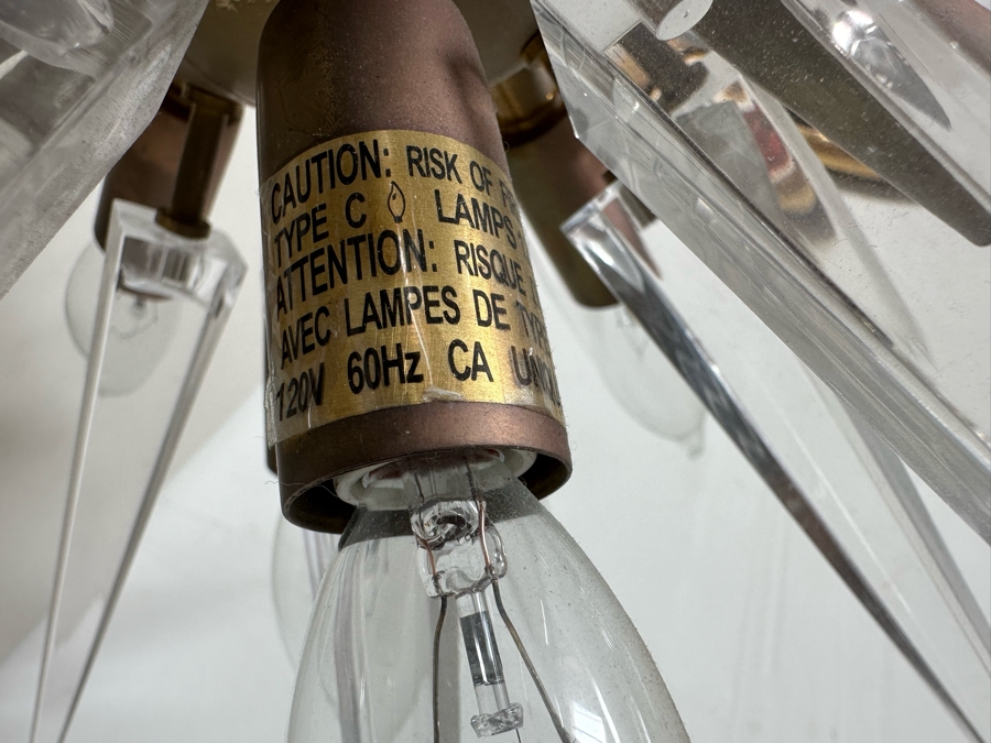 Contemporary Lucite & Metal Sputnik Chandelier 19'H [Photo 9]