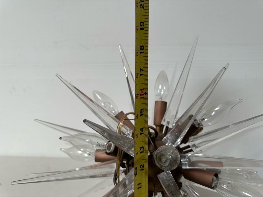Contemporary Lucite & Metal Sputnik Chandelier 19'H [Photo 10]