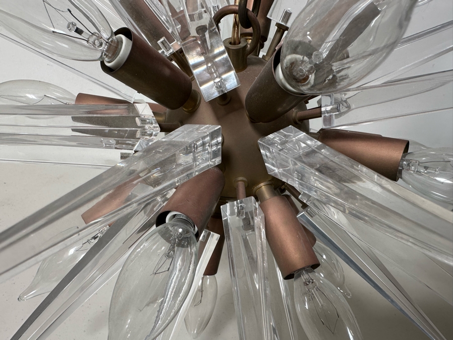 Contemporary Lucite & Metal Sputnik Chandelier 19'H [Photo 6]