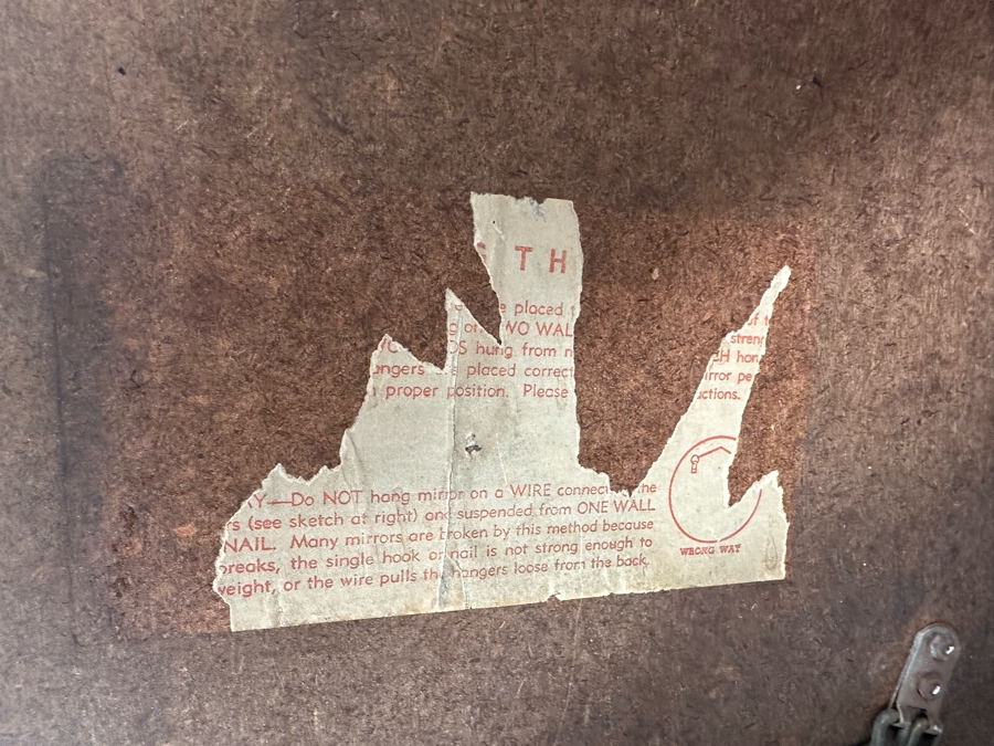 Vintage MCM Metal Wall Mirror 34.5'W X 28'H [Photo 5]