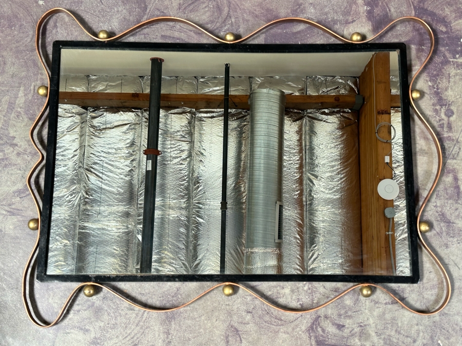 Vintage MCM Metal Wall Mirror 34.5'W X 28'H [Photo 2]