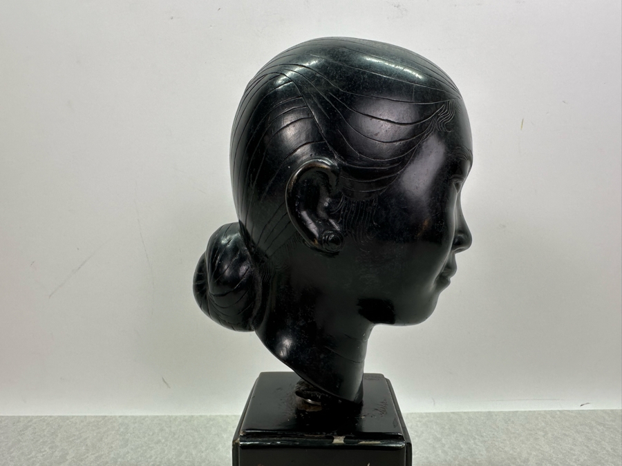 Vintage Metal Vietnamese Woman Bust Sculpture 10'H [Photo 12]