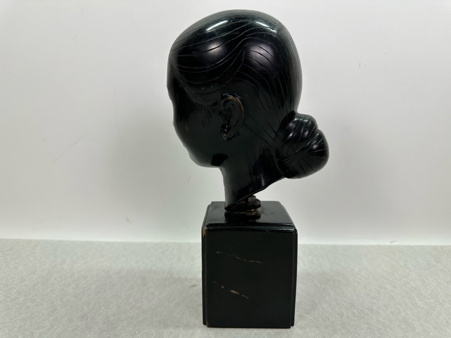 Vintage Metal Vietnamese Woman Bust Sculpture 10'H [Photo 6]