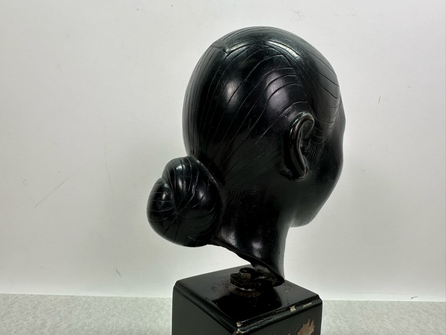 Vintage Metal Vietnamese Woman Bust Sculpture 10'H [Photo 10]