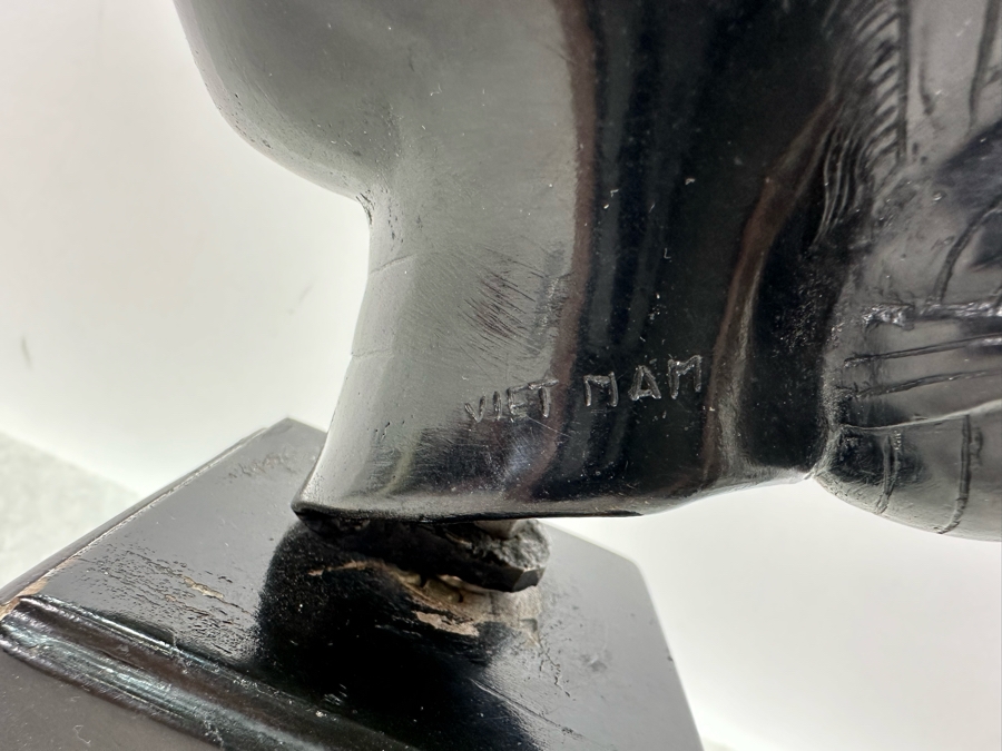 Vintage Metal Vietnamese Woman Bust Sculpture 10'H [Photo 8]