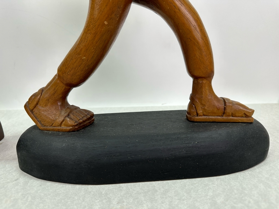 Three Hand Carved Wooden Sculptures 11'H - 14.5'H [Photo 9]