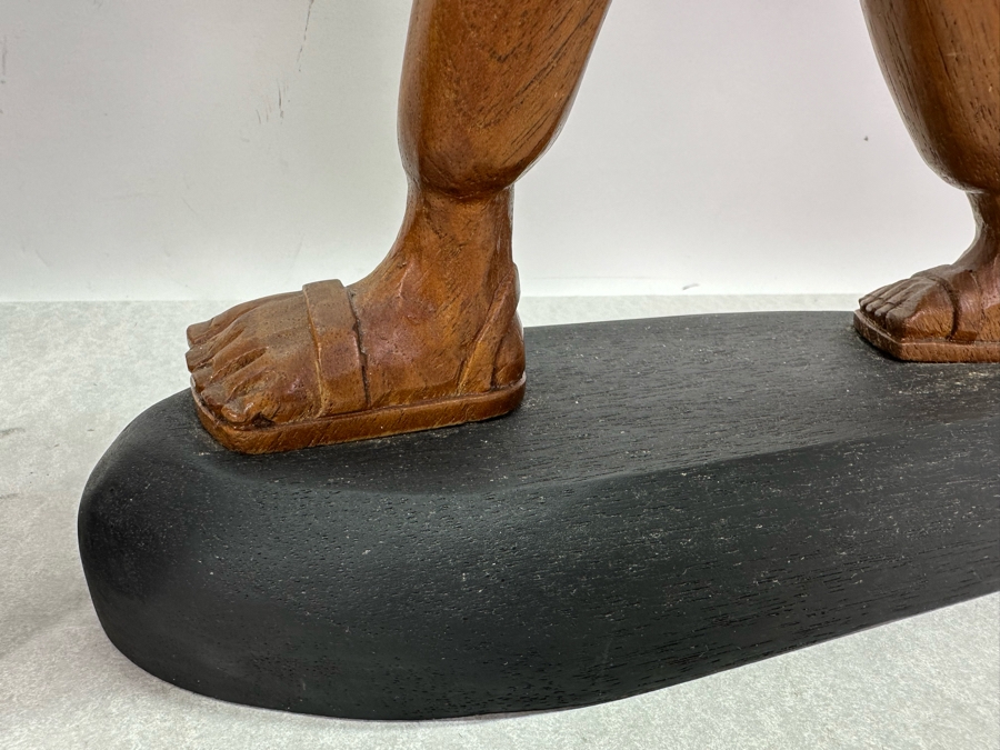 Three Hand Carved Wooden Sculptures 11'H - 14.5'H [Photo 6]