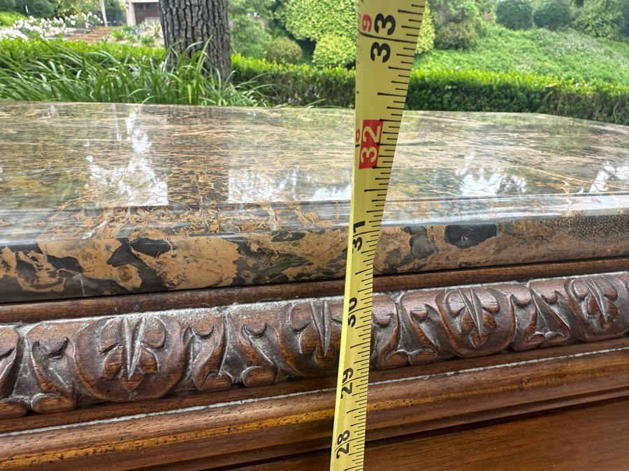 Bombay 3-Drawer Chest Of Drawers With Marble Top 37'W X 19'D X 31'H [Photo 8]