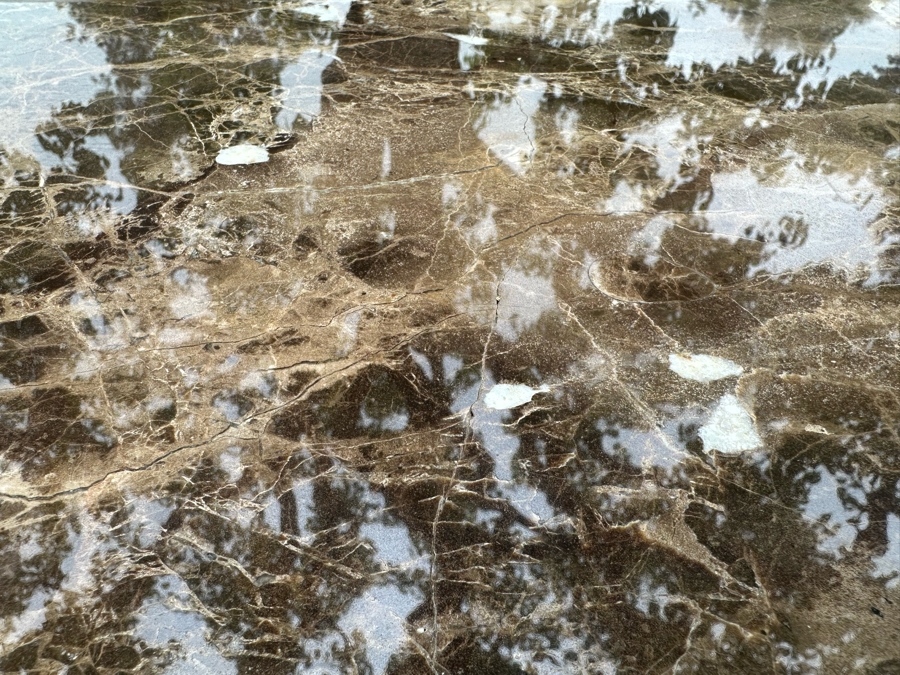 Stunning Marge Carson French Renaissance Style Inset Marble Top Sideboard Buffet Credenza (Note That Center Marble Top Has A Crack - See Photos) 9'W X 2'D X 42'H Estimate $5,000 [Photo 7]