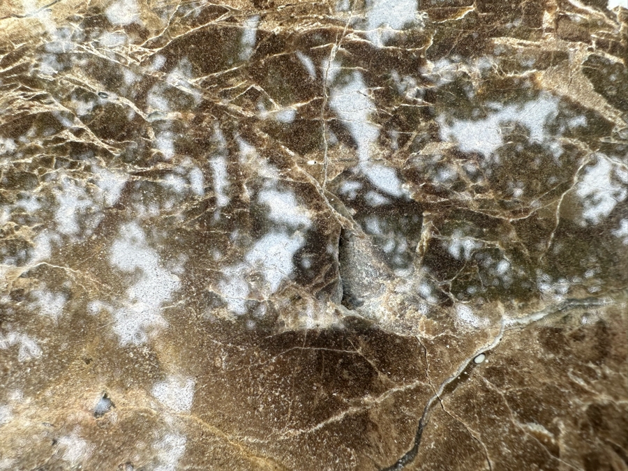 Stunning Marge Carson French Renaissance Style Inset Marble Top Sideboard Buffet Credenza (Note That Center Marble Top Has A Crack - See Photos) 9'W X 2'D X 42'H Estimate $5,000 [Photo 6]