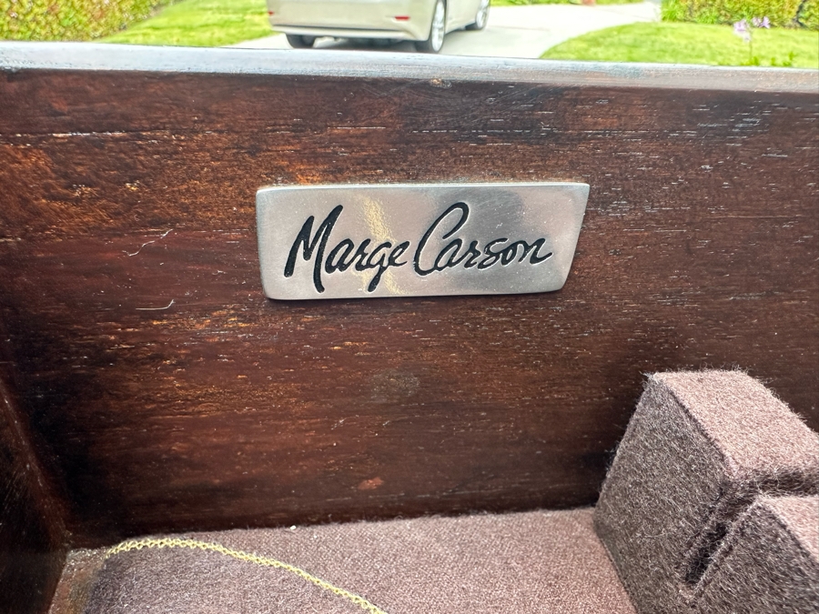 Stunning Marge Carson French Renaissance Style Inset Marble Top Sideboard Buffet Credenza (Note That Center Marble Top Has A Crack - See Photos) 9'W X 2'D X 42'H Estimate $5,000 [Photo 11]