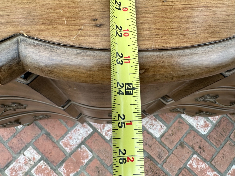 Pair Of Large Kreiss Furniture Serpentine 3-Drawer Chest Of Drawers Nightstands With Lockable Drawers 53.5'W X 24'D X 35'H Estimate $4,000 [Photo 14]