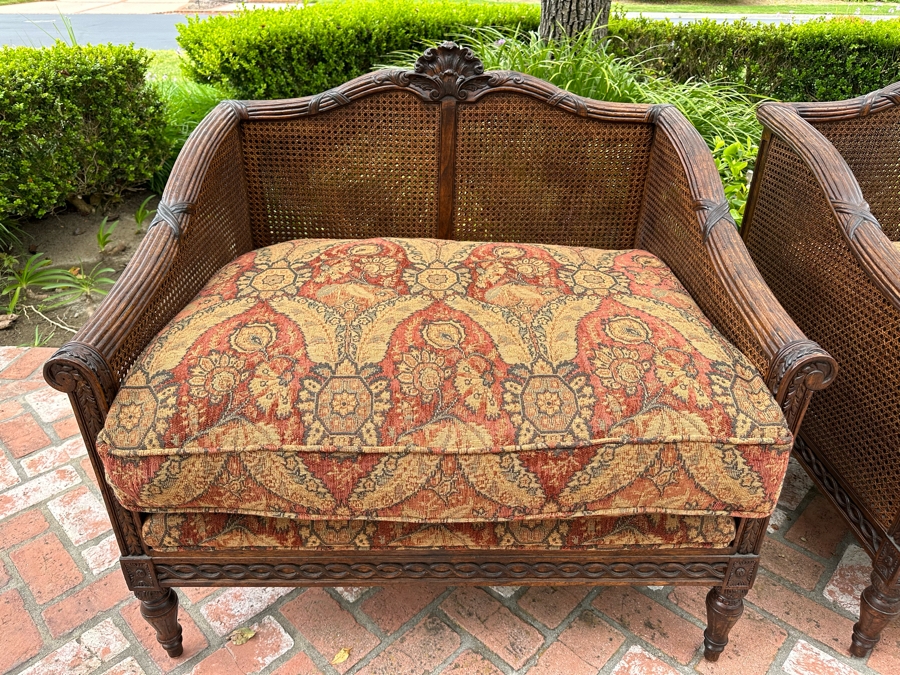 Pair Of Grand Oversize Cane Alexander and Mary By John-Richard Armchairs 40'W X 33'D X 37'H Estimate $4,000 [Photo 5]